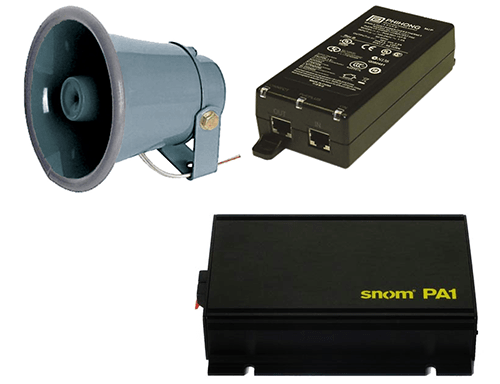 Paging system (HSC, SNOM-PA1, 802.3at PoE injector)